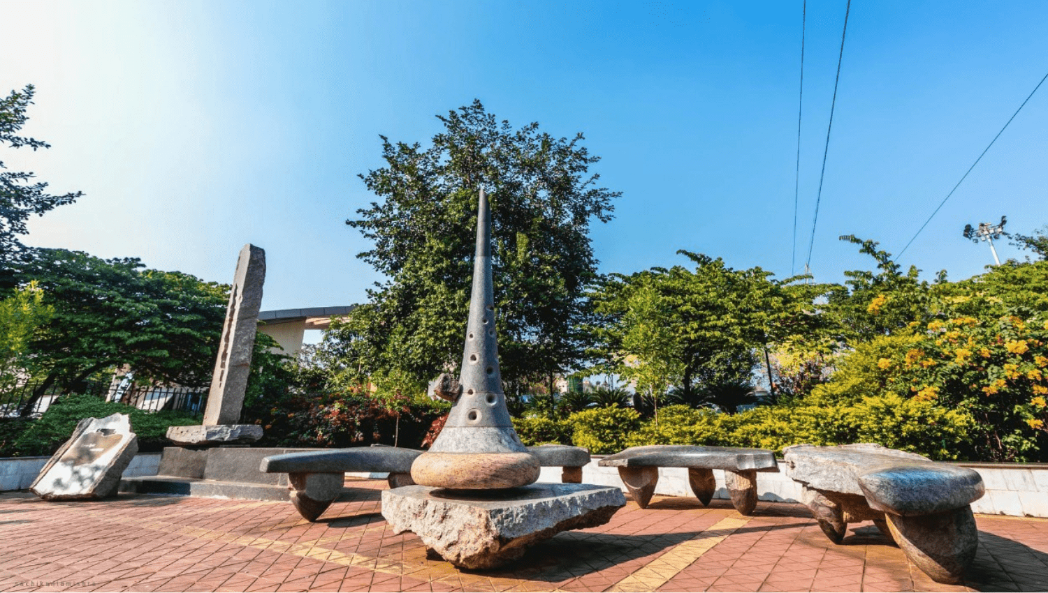 Sculpture garden at KIIT University