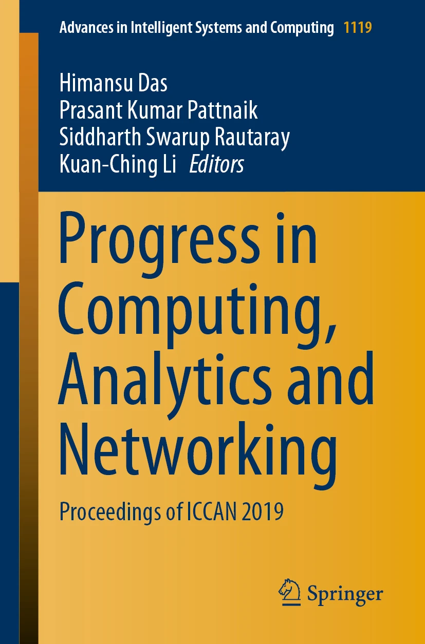 Cover of Progress in Computing, Analytics and Networking: Proceedings of ICCAN 2019